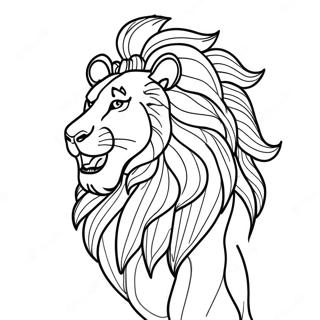 Majestic Lion Roaring Coloring Page 21533-19981