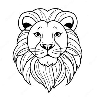 Majestic Lion Roaring Coloring Page 21533-19983