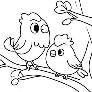 Cute Cardinals In Winter Coloring Page 21583-19878