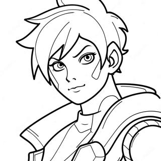 Tracer In Action Coloring Page 21593-19886