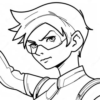 Tracer In Action Coloring Page 21593-20029