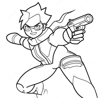 Tracer In Action Coloring Page 21593-20030