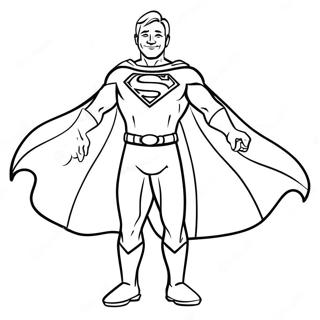 Super Dad With Cape Coloring Page 21603-20038