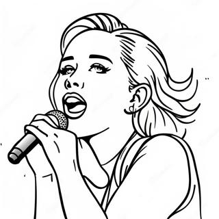 Miley Cyrus Singing On Stage Coloring Page 21613-19901