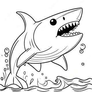 Great White Shark Jaws Coloring Page 21633-20062