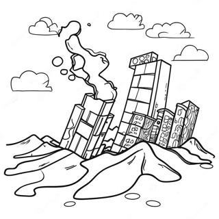 Earthquake Coloring Page 21652-20074