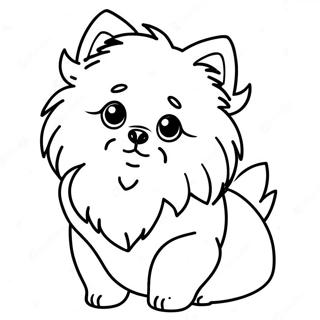 Pomeranian Puppy Coloring Page 21662-20083