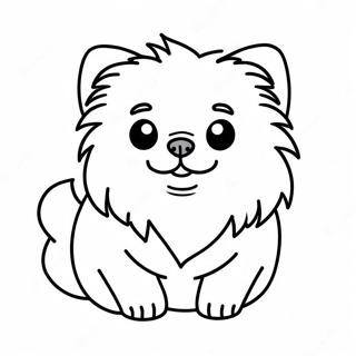 Pomeranian Puppy Coloring Page 21662-20084