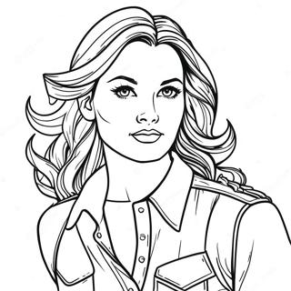 Skyler In Fashion Outfit Coloring Page 21673-20093