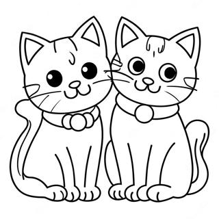 Halloween Cats Coloring Page 21692-20106