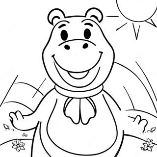 Barney Coloring Page 2171-1778