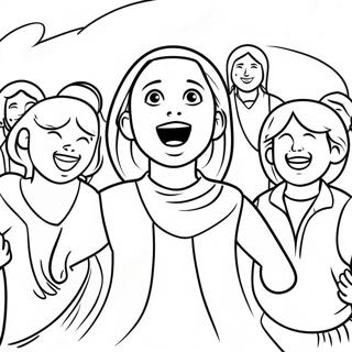 Joyful Worshippers Coloring Page 21723-20134