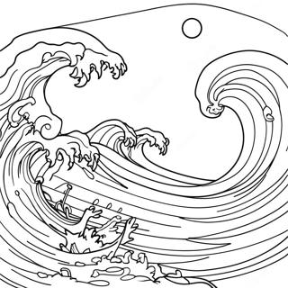 Waves Coloring Page 21732-20139