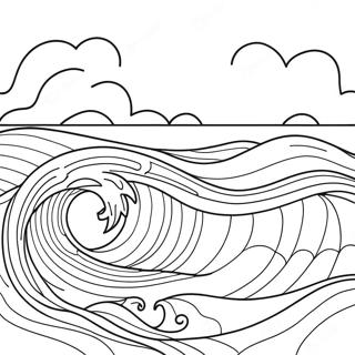 Gentle Ocean Waves Coloring Page 21733-20141