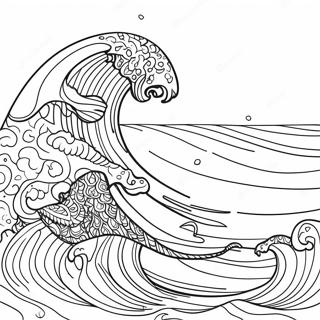 Gentle Ocean Waves Coloring Page 21733-20143