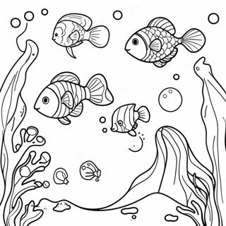 Colorful Seawing Underwater Scene Coloring Page 21743-20149