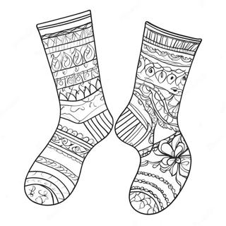 Colorful Socks Coloring Page 21752-20154