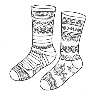 Colorful Socks Coloring Page 21752-20156