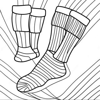 Striped Socks Coloring Page 21753-20157