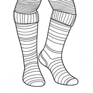 Striped Socks Coloring Page 21753-20158