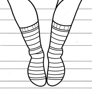 Striped Socks Coloring Page 21753-20159