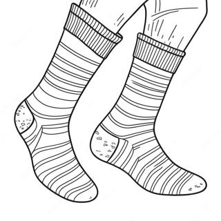 Striped Socks Coloring Page 21753-20160