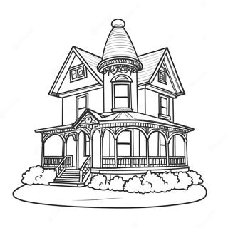 Victorian House Coloring Page 21772-20170