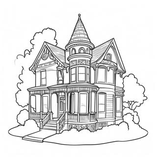 Victorian House Coloring Page 21772-20172