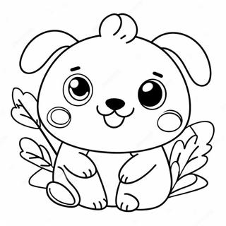 Adorable Kawaii Animal Doodle Coloring Page 21783-20181