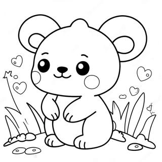 Adorable Kawaii Animal Doodle Coloring Page 21783-20182