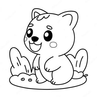 Adorable Kawaii Animal Doodle Coloring Page 21783-20183