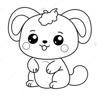 Adorable Kawaii Animal Doodle Coloring Page 21783-20184