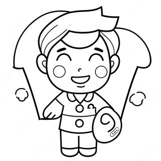 Cute Nurse With A Stethoscope Coloring Page 21813-20206