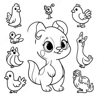 Adorable Animal A To Z Coloring Page 21823-20216