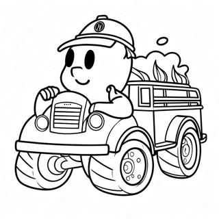 Marshall With Fire Truck Coloring Page 2182-1791