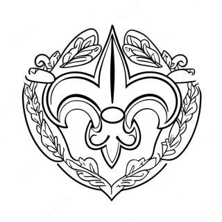 New Orleans Saints Logo Coloring Page 21832-20220