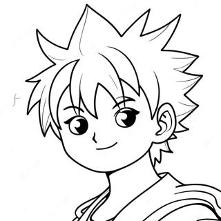 Cool Anime Boy With Spiky Hair Coloring Page 21843-20231