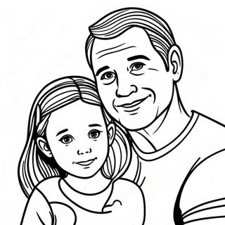 Dad And Daughter Coloring Page 21852-20234