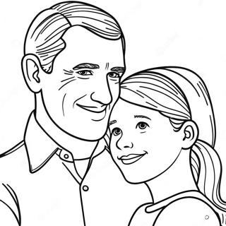 Dad And Daughter Coloring Page 21852-20236