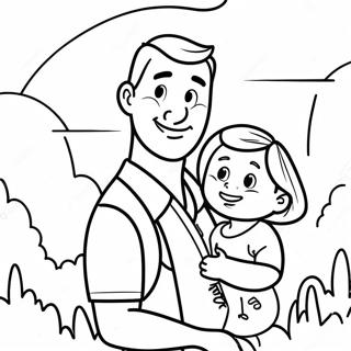 Adventurous Dad And Daughter Coloring Page 21853-20238