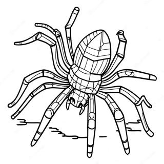 Creepy Minecraft Spider Coloring Page 21863-20247