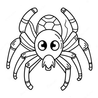 Creepy Minecraft Spider Coloring Page 21863-20248