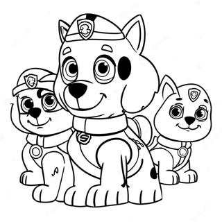 Charming Paw Patrol Characters Easter Coloring Page 21873-20253