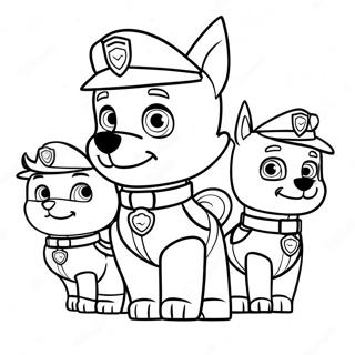 Charming Paw Patrol Characters Easter Coloring Page 21873-20255