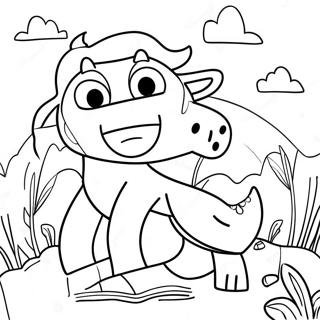 Steve And Maggie In A Fun Adventure Coloring Page 21913-20288