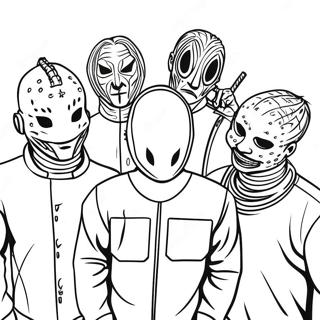 Slipknot Band Members Coloring Page 21923-20293