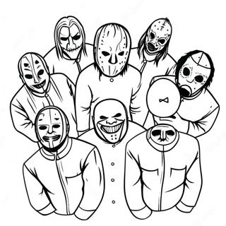 Slipknot Band Members Coloring Page 21923-20294