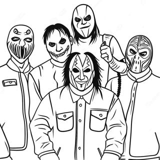 Slipknot Band Members Coloring Page 21923-20296