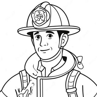 Brave Firefighter Coloring Page 2192-1797