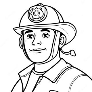 Brave Firefighter Coloring Page 2192-1798